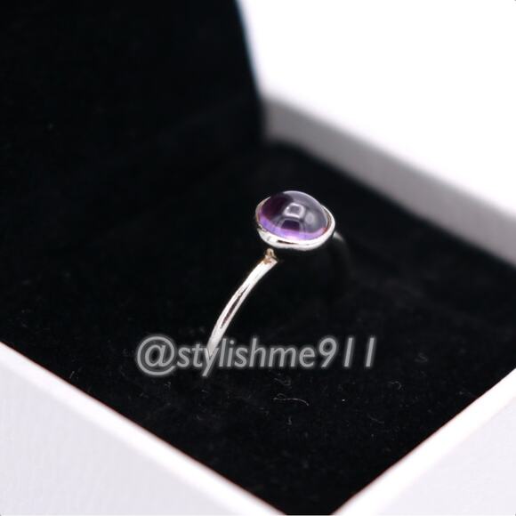 Authentic Pandora Small Poetic Droplet Ring - 190983ACZ - Picture 11 of 14